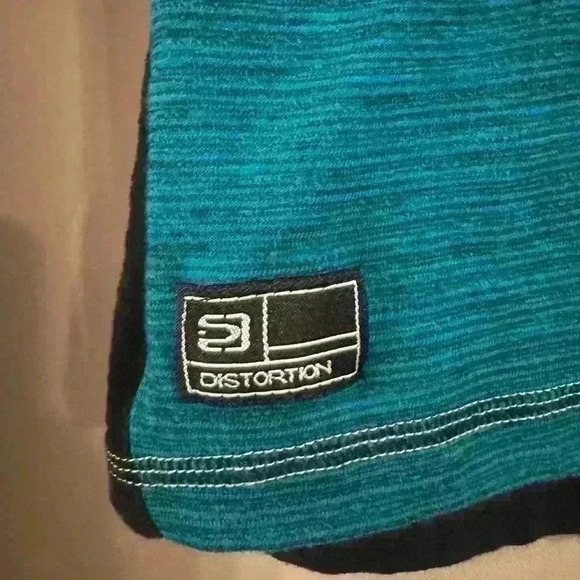 Men’s Blue Distortion T-Shirt - Picture 3 of 7